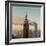 Twin Towers of the World Trade Center Burn Behind the Empire State Buildiing, September 11, 2001-null-Framed Photographic Print