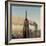 Twin Towers of the World Trade Center Burn Behind the Empire State Buildiing, September 11, 2001-null-Framed Photographic Print