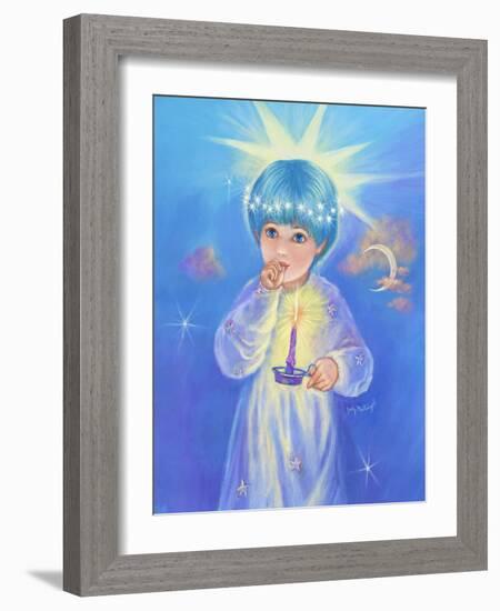 Twinkle Star with Candle-Judy Mastrangelo-Framed Giclee Print