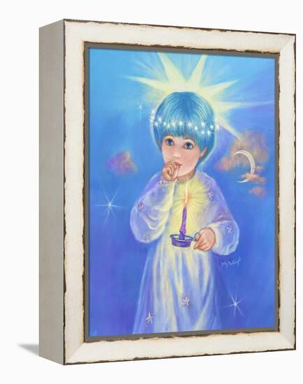 Twinkle Star with Candle-Judy Mastrangelo-Framed Premier Image Canvas