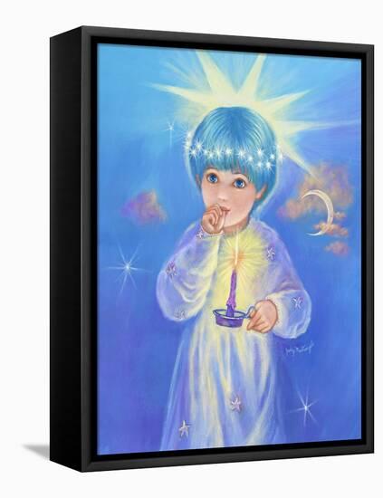 Twinkle Star with Candle-Judy Mastrangelo-Framed Premier Image Canvas