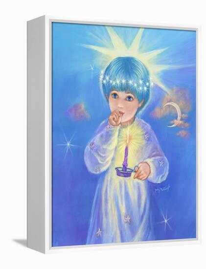 Twinkle Star with Candle-Judy Mastrangelo-Framed Premier Image Canvas