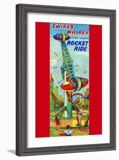 Twirly Whirly Rocket Ride-null-Framed Art Print