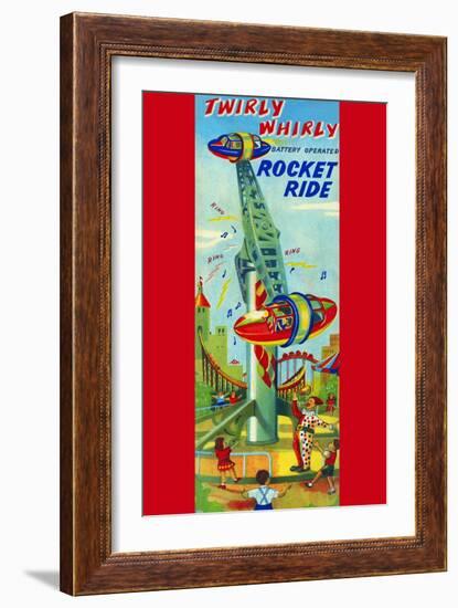 Twirly Whirly Rocket Ride-null-Framed Art Print