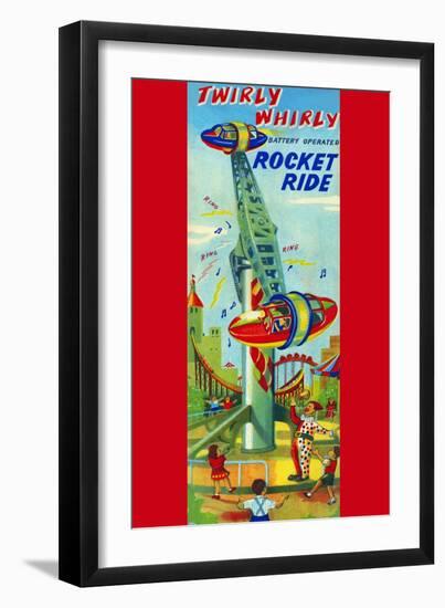Twirly Whirly Rocket Ride--Framed Art Print