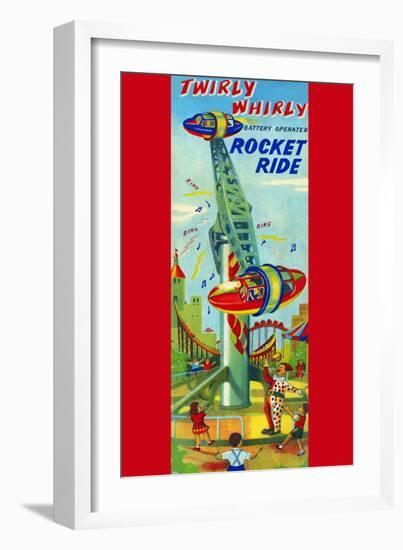 Twirly Whirly Rocket Ride-null-Framed Art Print