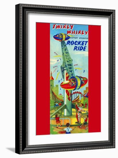 Twirly Whirly Rocket Ride-null-Framed Art Print