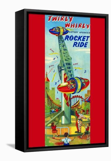 Twirly Whirly Rocket Ride-null-Framed Stretched Canvas