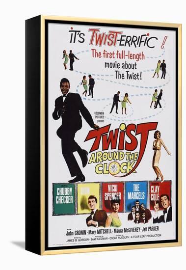 Twist around the Clock-null-Framed Stretched Canvas