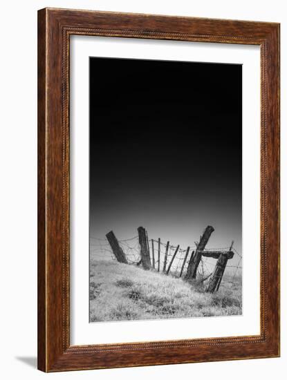 Twisted Fence and Morning Fog, Petaluma California-Vincent James-Framed Photographic Print
