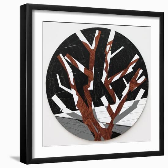 Twixt Heaven & Earth Ii-B (Acrylic on Circular Board)-Sara Hayward-Framed Giclee Print