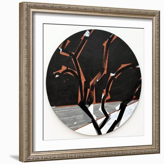 Twixt Heaven & Earth Xvi-B, 2019 (Acrylic on Circular Board)-Sara Hayward-Framed Giclee Print