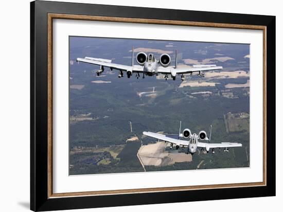 Two A-10C Thunderbolt Aircraft Near Moody Air Force Base, Georgia-null-Framed Photographic Print