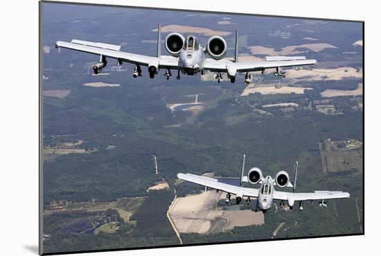 Two A-10C Thunderbolt Aircraft Near Moody Air Force Base, Georgia-null-Mounted Photographic Print