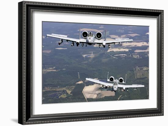 Two A-10C Thunderbolt Aircraft Near Moody Air Force Base, Georgia-null-Framed Photographic Print