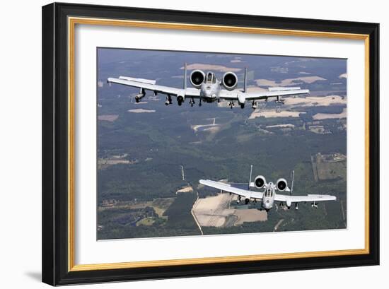 Two A-10C Thunderbolt Aircraft Near Moody Air Force Base, Georgia-null-Framed Photographic Print