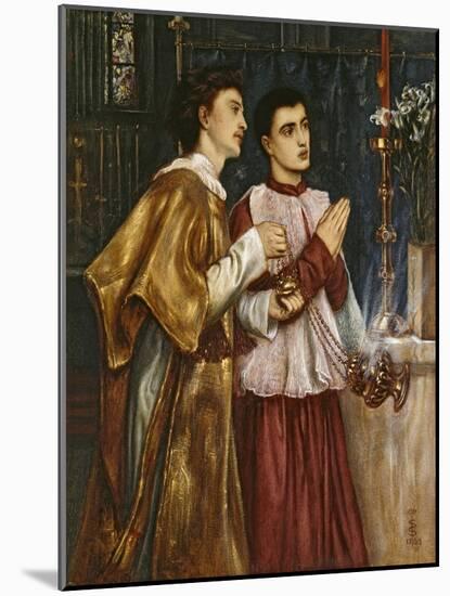 Two Acolytes Censing: Pentecost (Bodycolour on Paper Mounted on Canvas)-Simeon Solomon-Mounted Giclee Print