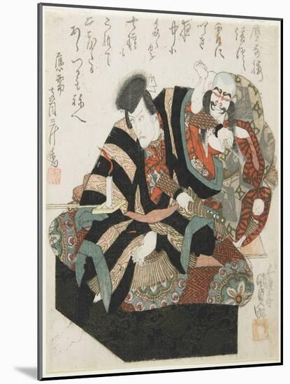 Two Actors from a Kabuki Play, Mid 19th Century-Utagawa Kunisada-Mounted Giclee Print