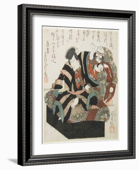 Two Actors from a Kabuki Play, Mid 19th Century-Utagawa Kunisada-Framed Giclee Print