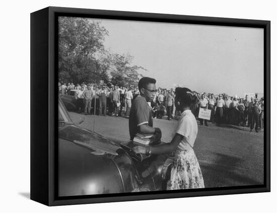 Two African American Students Attempting to Attend Classes at Texarcana College-null-Framed Premier Image Canvas