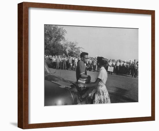 Two African American Students Attempting to Attend Classes at Texarcana College-null-Framed Photographic Print