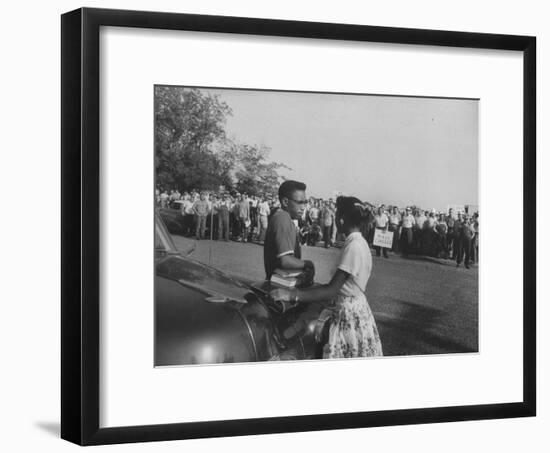 Two African American Students Attempting to Attend Classes at Texarcana College-null-Framed Photographic Print