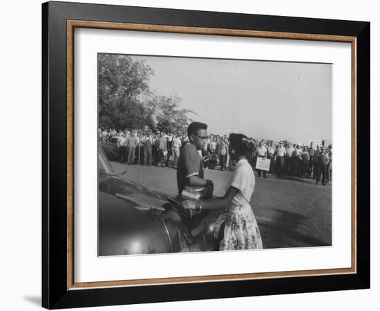 Two African American Students Attempting to Attend Classes at Texarcana College-null-Framed Photographic Print