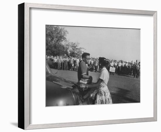 Two African American Students Attempting to Attend Classes at Texarcana College-null-Framed Photographic Print