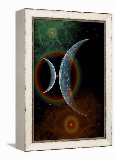 Two Alien Planets in a Distant Part of the Milky Way Galaxy-null-Framed Stretched Canvas