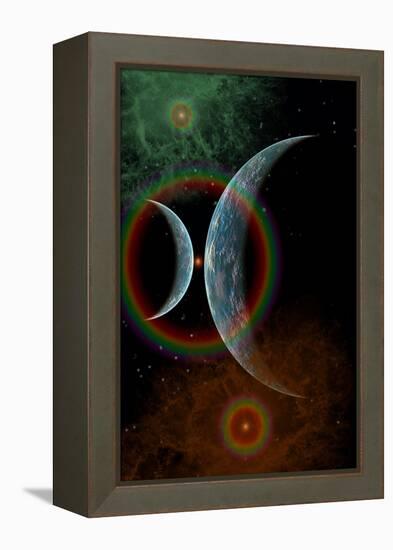 Two Alien Planets in a Distant Part of the Milky Way Galaxy-null-Framed Stretched Canvas