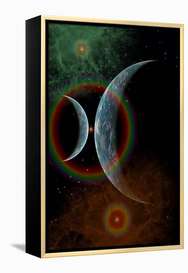 Two Alien Planets in a Distant Part of the Milky Way Galaxy-null-Framed Stretched Canvas