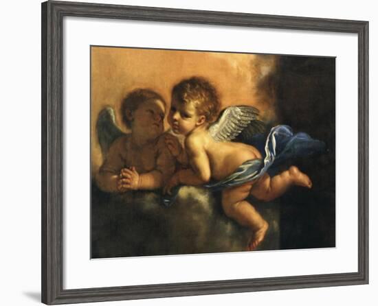 Two Angels Hands Clasped-Vintage Apple Collection-Framed Giclee Print