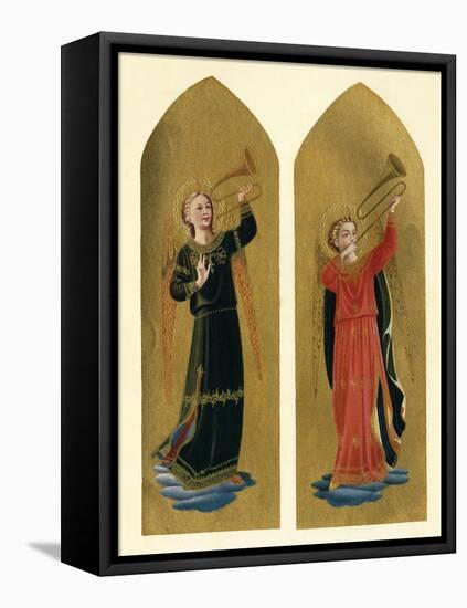 'Two Angels with Trumpets', 15th century, (c1909)-Fra Angelico-Framed Premier Image Canvas