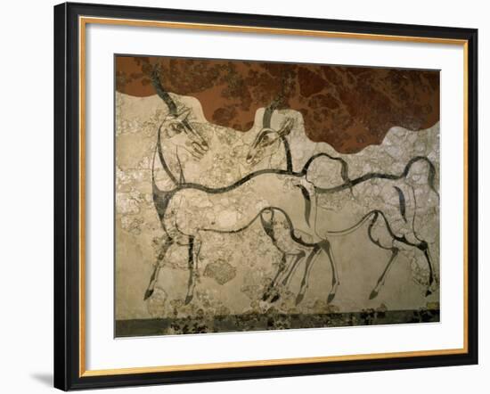 Two Antilopes, Minoan Fresco-null-Framed Giclee Print