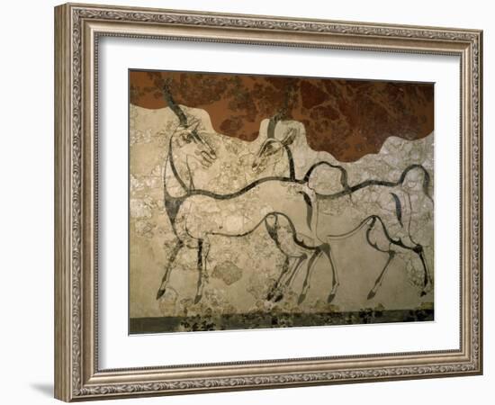 Two Antilopes, Minoan Fresco-null-Framed Giclee Print