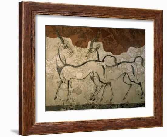 Two Antilopes, Minoan Fresco-null-Framed Giclee Print