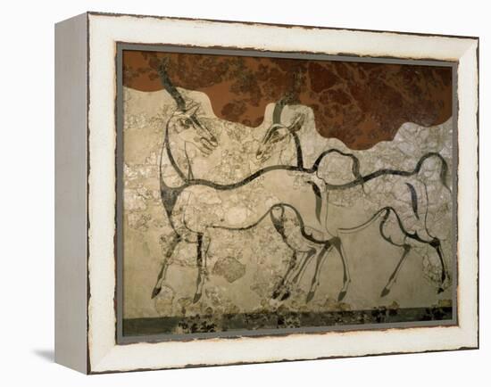 Two Antilopes, Minoan Fresco-null-Framed Premier Image Canvas