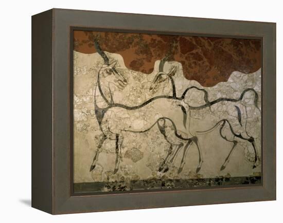 Two Antilopes, Minoan Fresco-null-Framed Premier Image Canvas