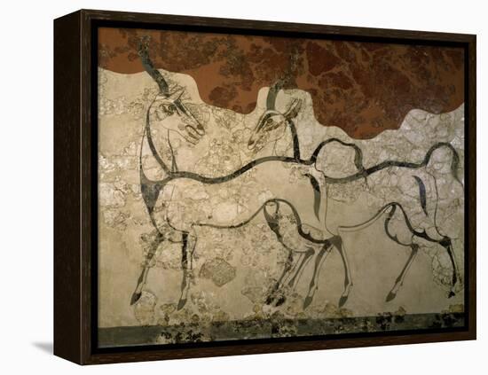 Two Antilopes, Minoan Fresco-null-Framed Premier Image Canvas