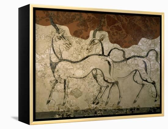 Two Antilopes, Minoan Fresco-null-Framed Premier Image Canvas