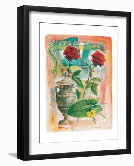 Two Antique Roses-Joadoor-Framed Art Print