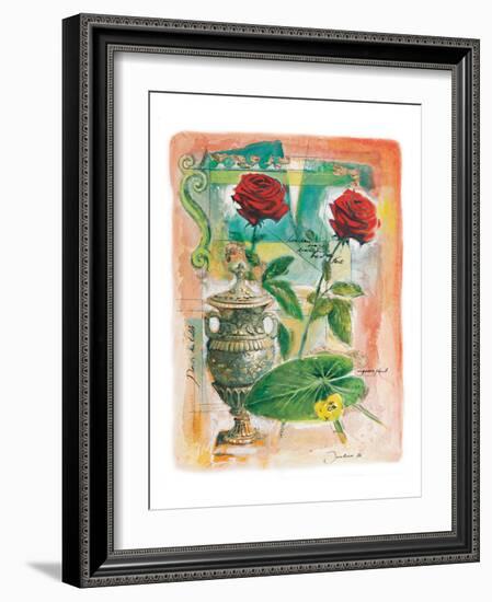 Two Antique Roses-Joadoor-Framed Art Print
