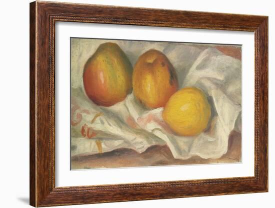 Two Apples and a Lemon (Deux Pommes et un Citron)-Pierre-Auguste Renoir-Framed Giclee Print