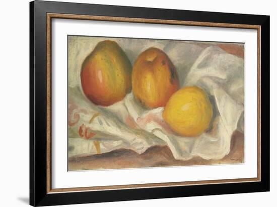 Two Apples and a Lemon (Deux Pommes et un Citron)-Pierre-Auguste Renoir-Framed Giclee Print
