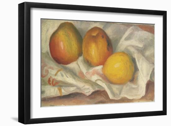 Two Apples and a Lemon (Deux Pommes et un Citron)-Pierre-Auguste Renoir-Framed Giclee Print