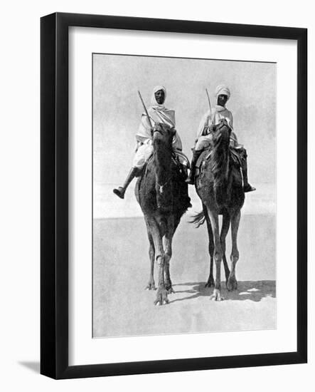 Two Arabs Riding Camels in the Sahara Desert, Africa, 1936-null-Framed Giclee Print