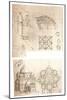 Two architectural drawings, c1472-c1519 (1883)-Leonardo Da Vinci-Mounted Giclee Print