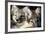 Two Arctic Foxes (Alopex Lagopus) Trygghamna, Svalbard, Norway, July 2008-de la-Framed Photographic Print