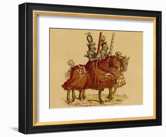 Two Armed Warriors on Horseback 2 of 4-null-Framed Art Print