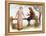 'Two at a stile' by Kate Greenaway-Kate Greenaway-Framed Premier Image Canvas